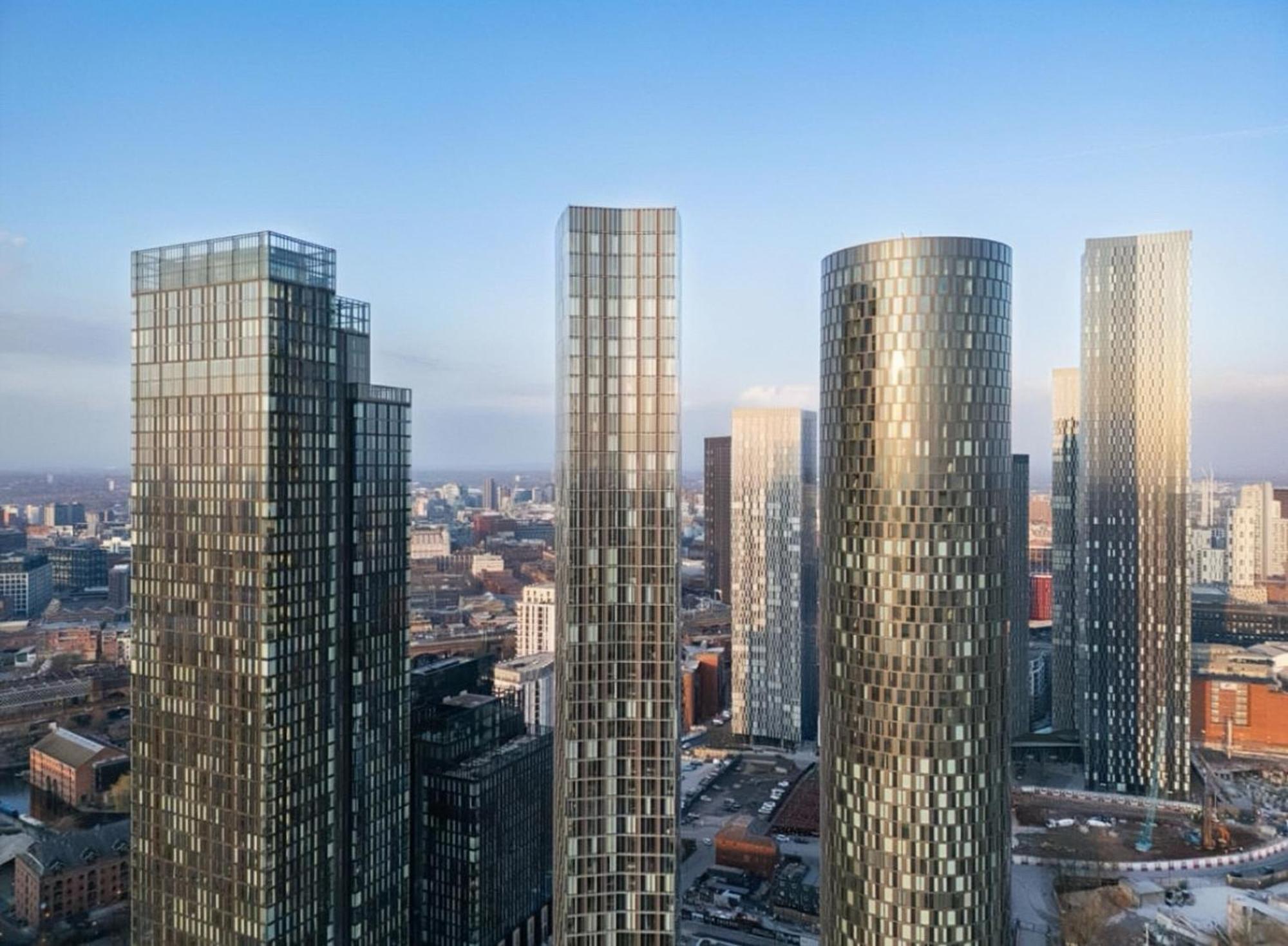 Luxury 2 Bed Penthouse With Stunning Views In Manchester City Centre Bagian luar foto